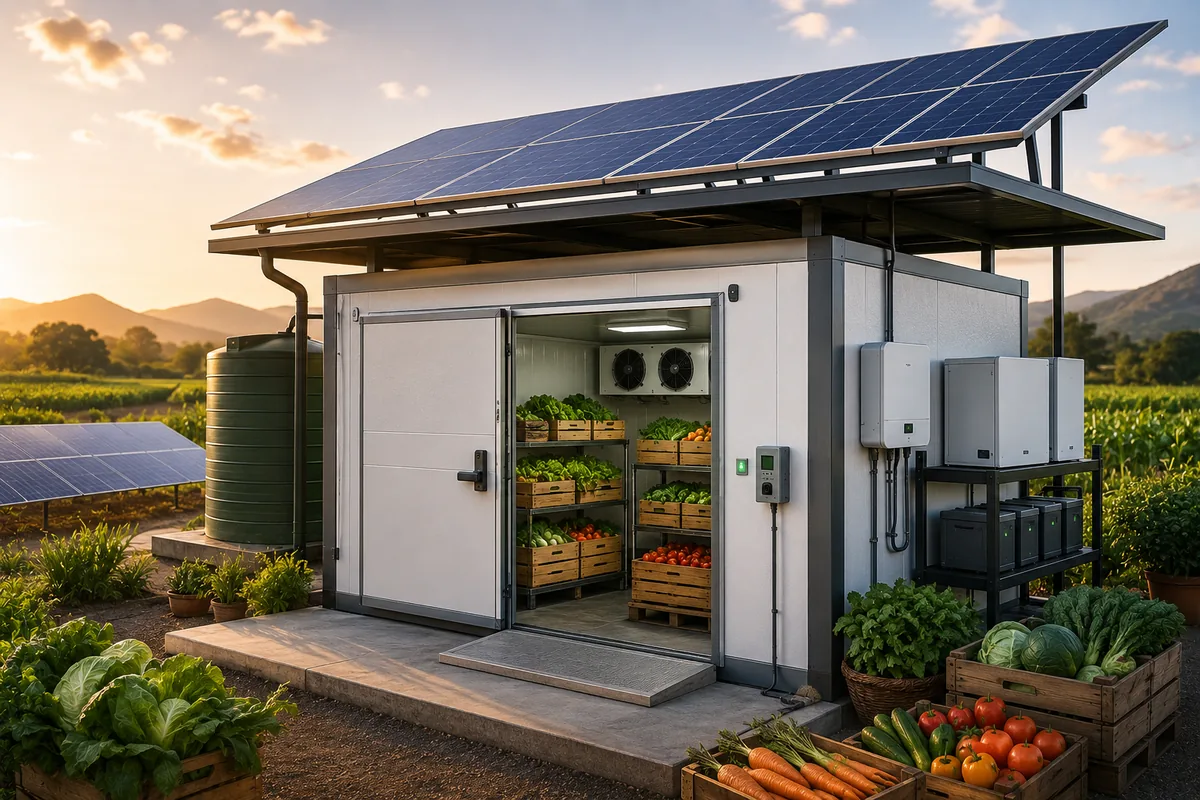 Solar-powered cold rooms